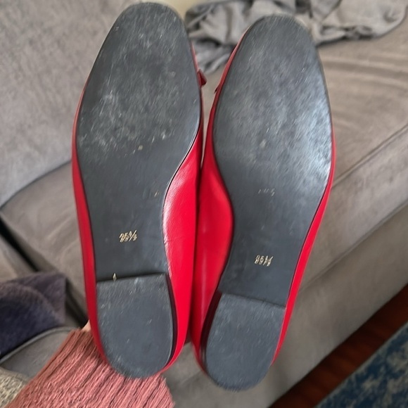 Yves Saint Laurent Vintage Red Ballet Small Heel Flat Size 5 - Picture 8 of 10